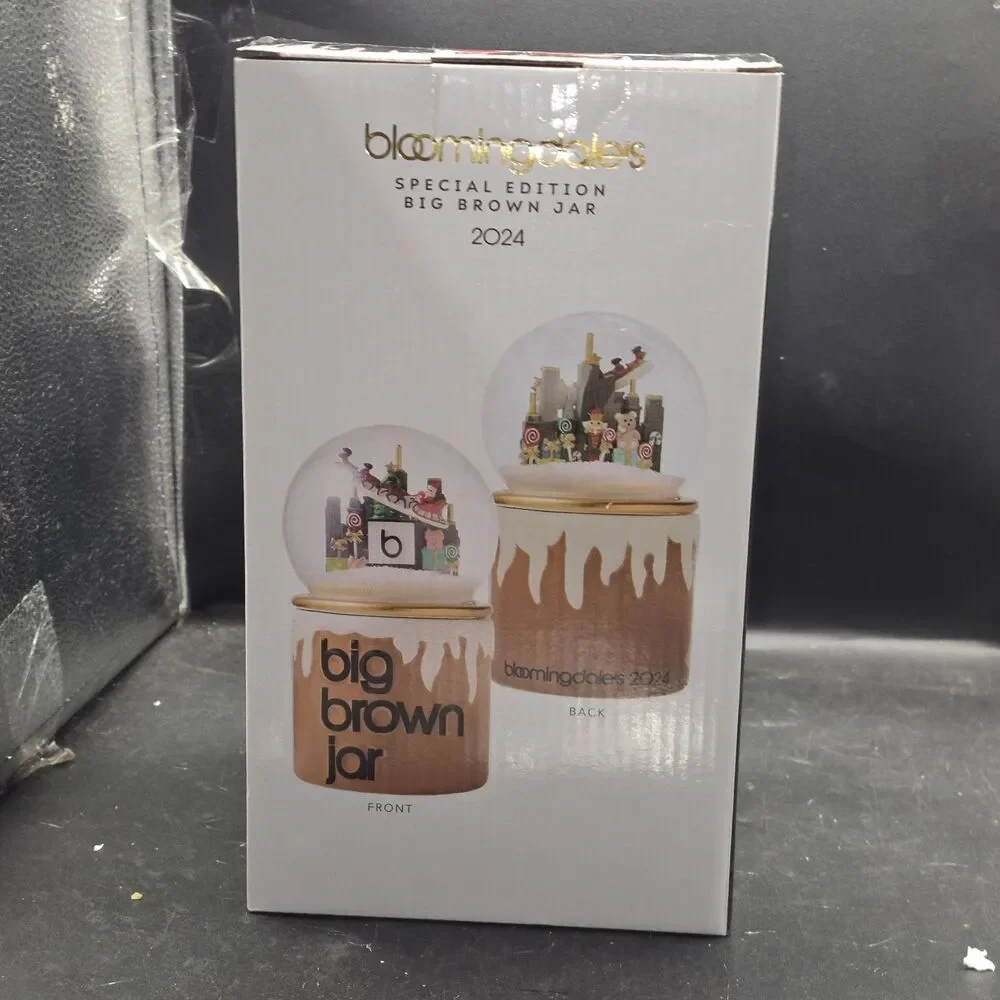 Bloomingdales Candy Jar Snow Globe Big Brown Bag 2024 Limited Edition 59th St
